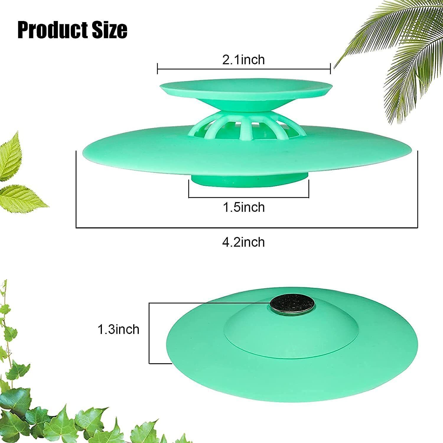 Silicone Sink Drain Plug & Hair Catcher 2-in-1 Stopper Hair Wash Basin-image-36