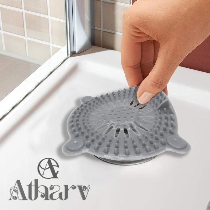 2 PCS Silicone Hair Catcher Bathroom And Hair Wash Basin