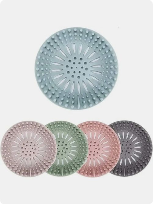 abc 5 pcs Silicone Hair Catcher Drain Cover Shower, Sink & Bathtub Stopper & Filter Hair Wash Basin-picture-30