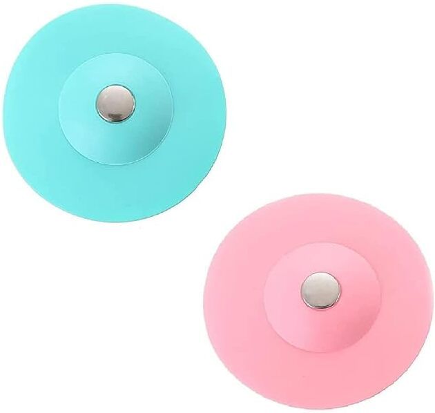 2-in-1 Silicone Sewer Sink Sealer Cover Drainer Stopper with Hair Catcher Hair Wash Basin
