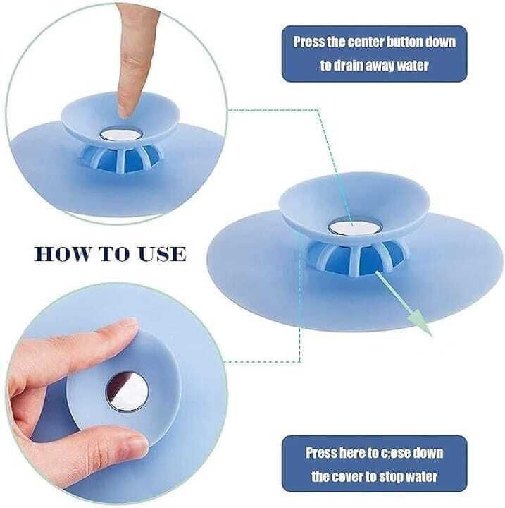 Drain Stopper - Pop-Up - Silicone 01 Hair Wash Basin-image-40