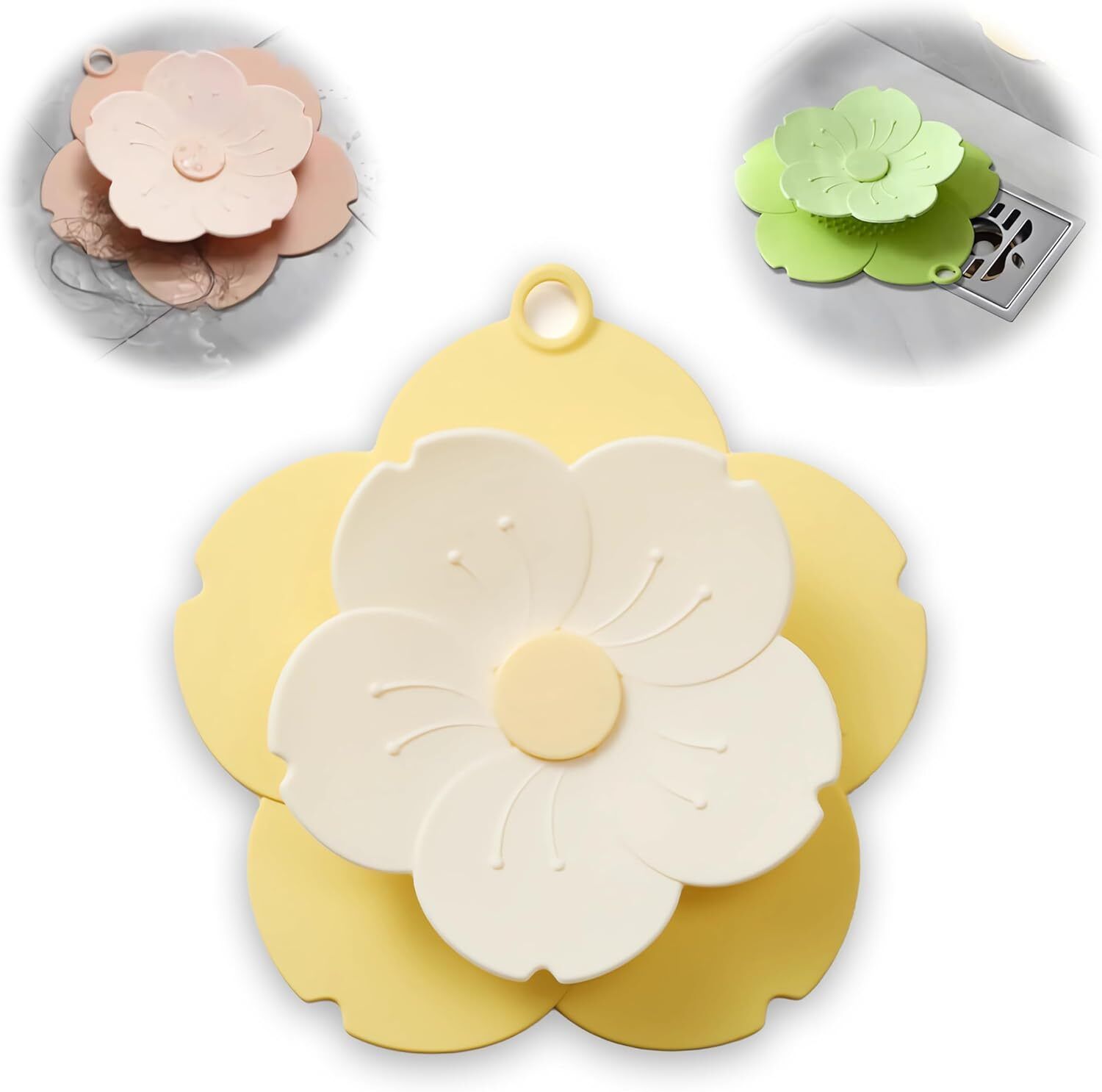 Silicone Sink Filter Bathroom Hair Catcher, Drain Strainers Cover Trap for Basin Hair Wash Basin-image-18