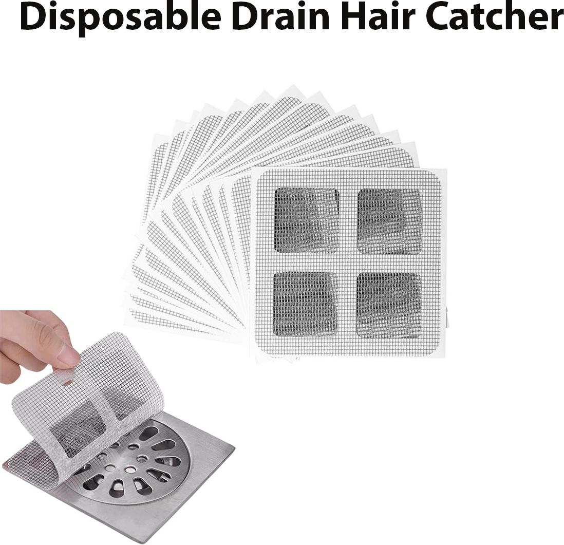 10Pack Disposable Shower Kitchen Sink net Drain hair catcher Stickers Hair Wash Basin