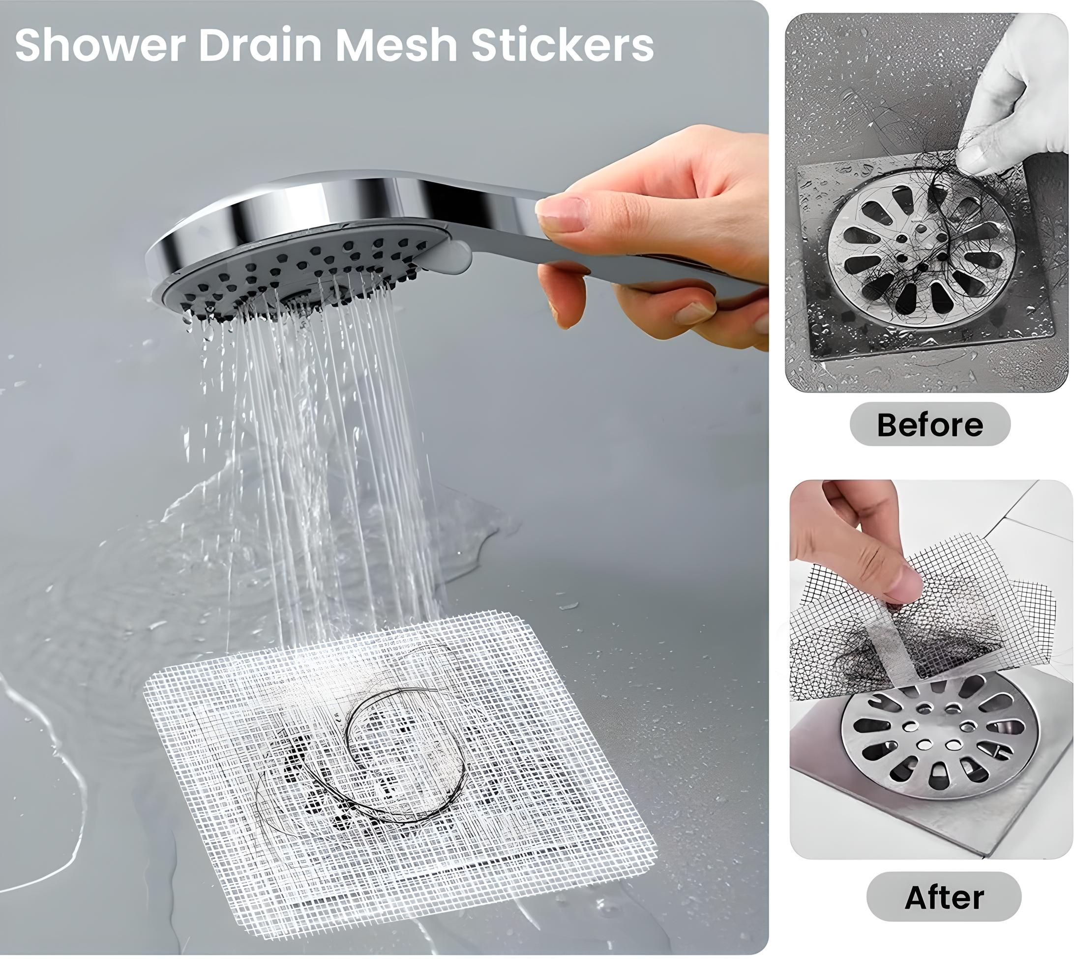 Drain Guard Mesh Stickers 20Pcs Hair Wash Basin