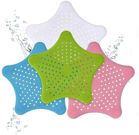 Silicone Star Shaped Sink Filter Bathroom Hair Wash Basin