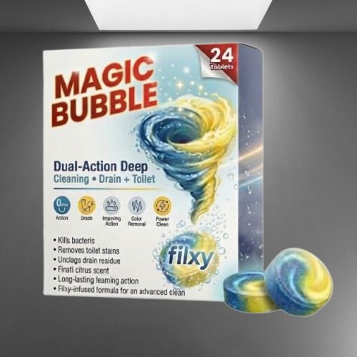 Magic Bubble Drain Toilet Cleaning Tablets Dual-Action Foaming Cleaner Hair Wash Basin-image-36