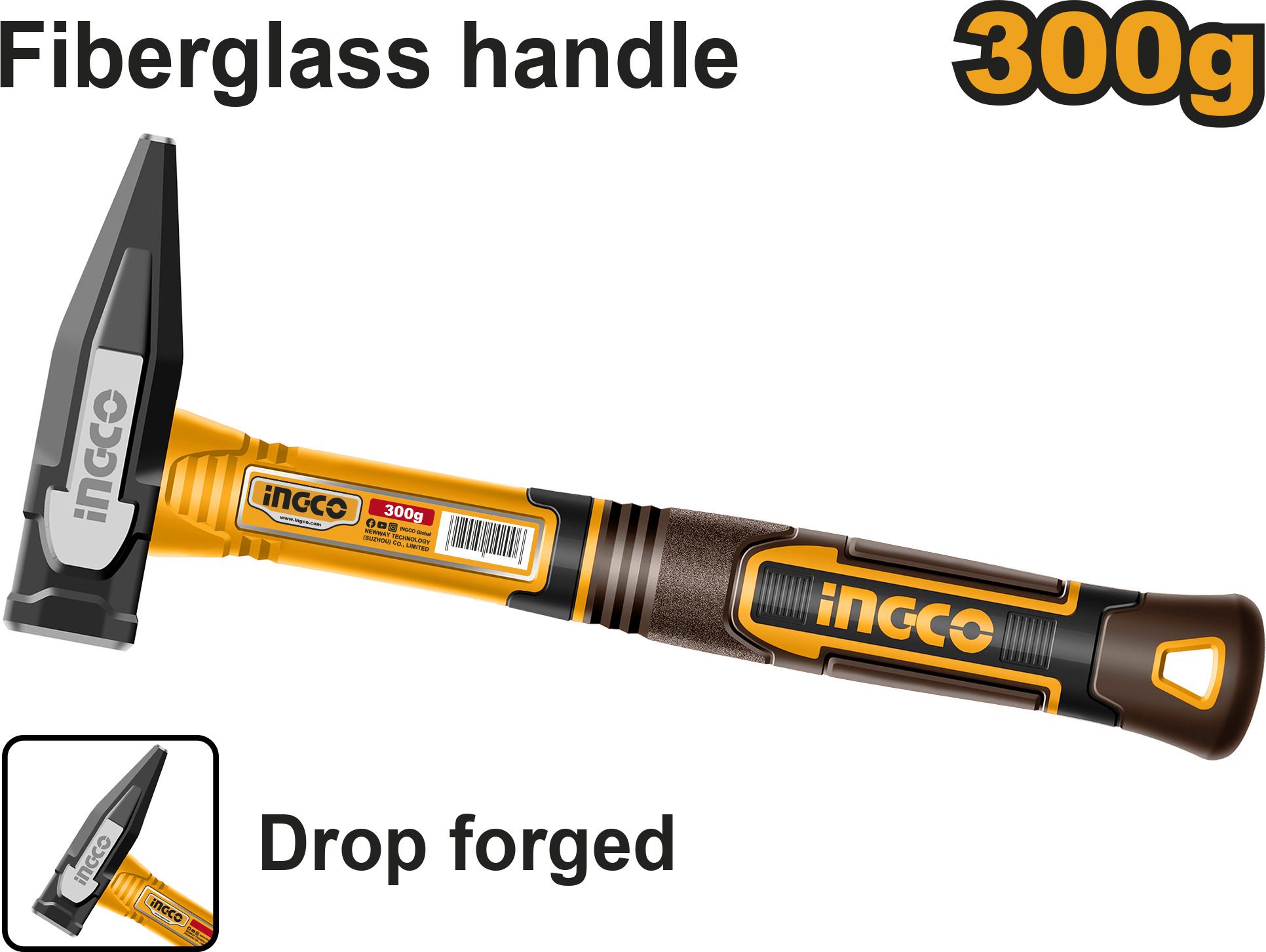 ingco HMH82300 HMH82300 Machinist hammer 300gm Mason's Hammer-picture-44