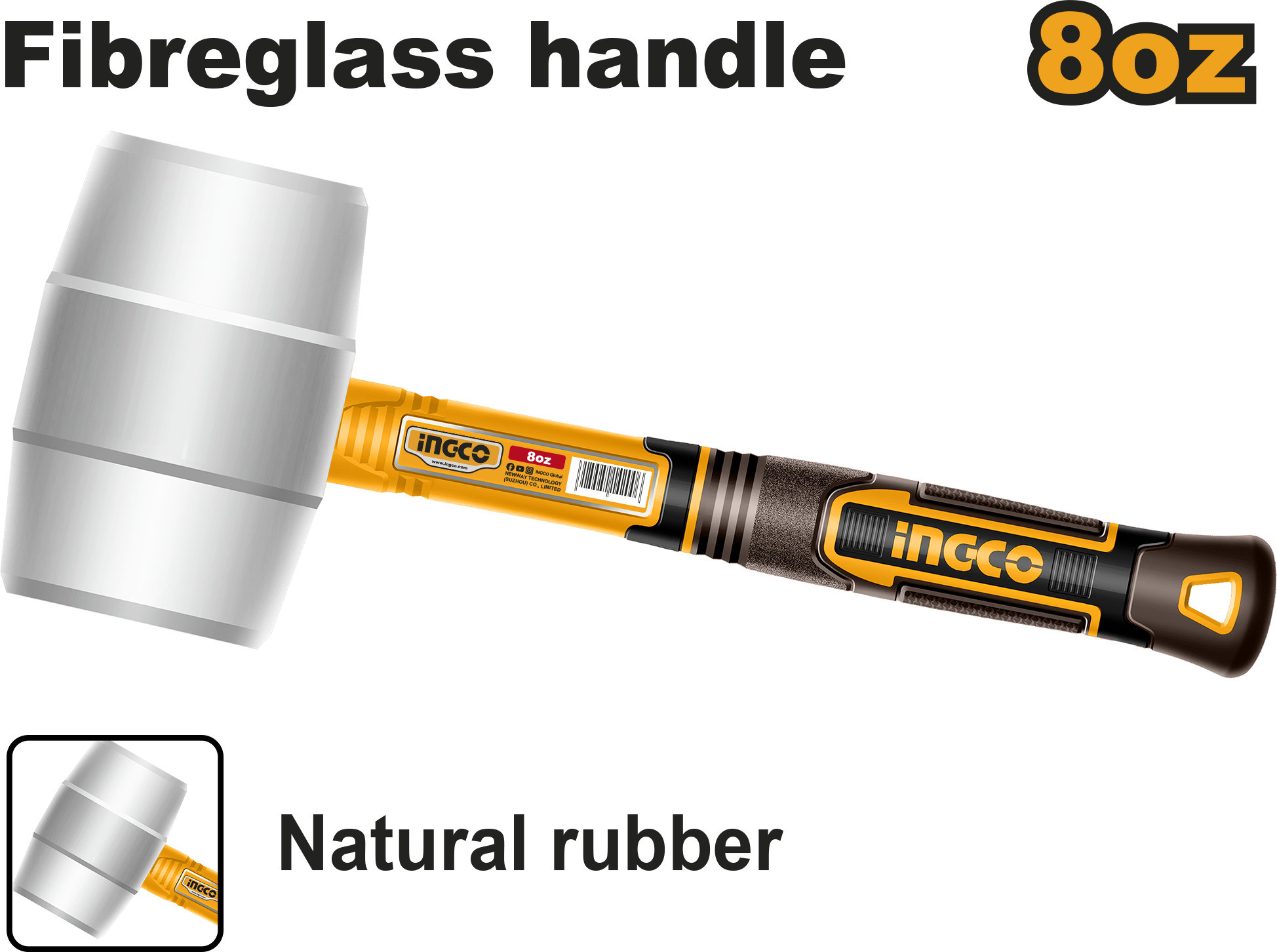 ingco HRUH8908 Club Hammer image 1