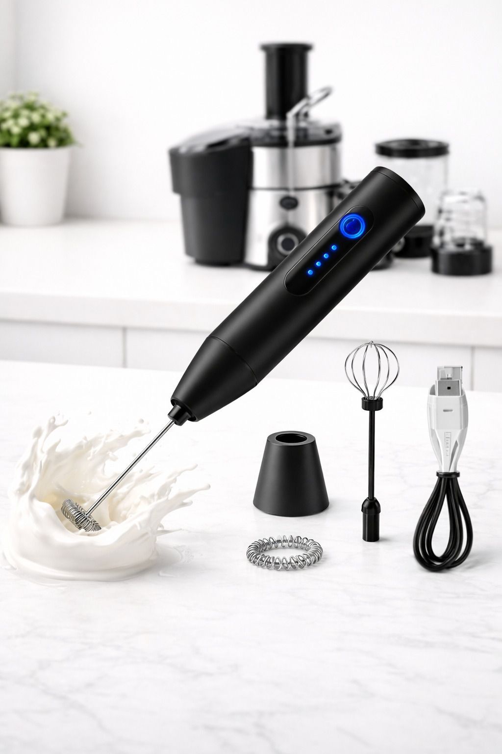 220 W Black Electric Whisk, Hand Blender, Stand Mixer, Chopper-image-17