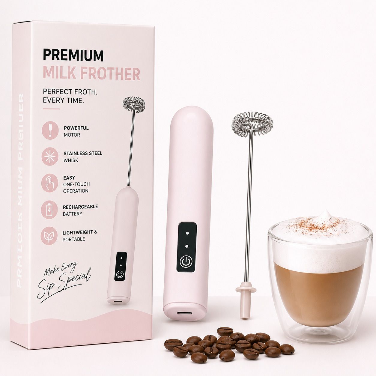 arjuhub 50 W Light Pink Hand Blender, Stand Mixer, Electric Whisk-picture-35