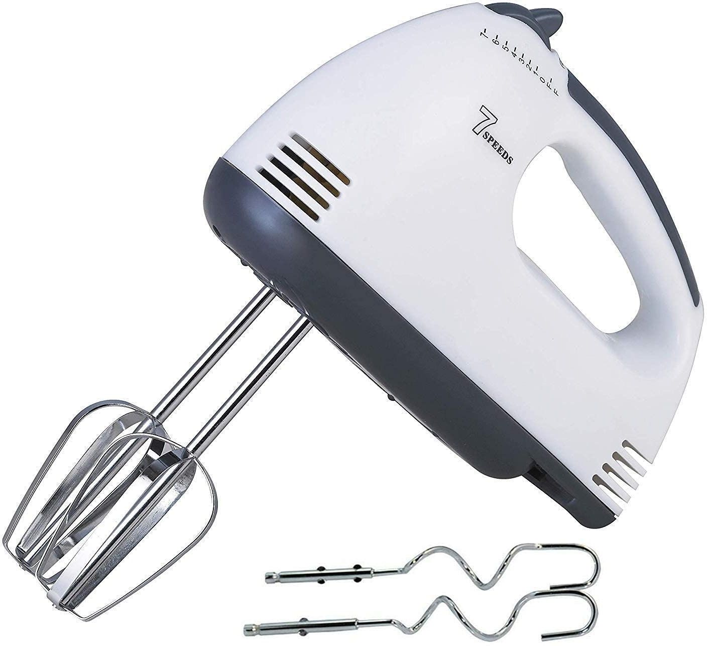 260 W White and Black, Electric Hand Mixer with, 7 Speed Control, Egg Beater Electric Whisk, Hand Blender-image-7