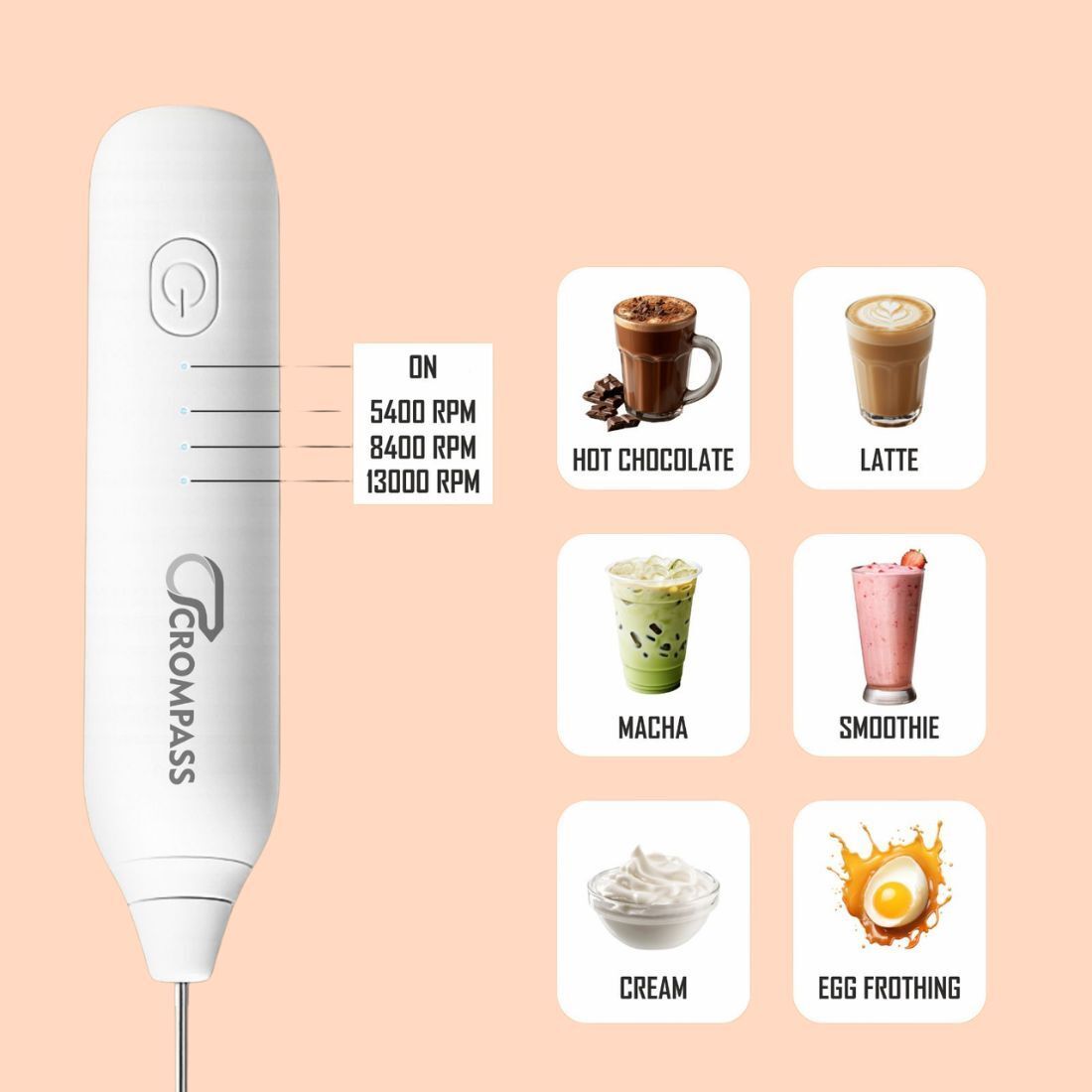 50 W White and Black Electric Whisk, Hand Blender, Stand Mixer-image-37