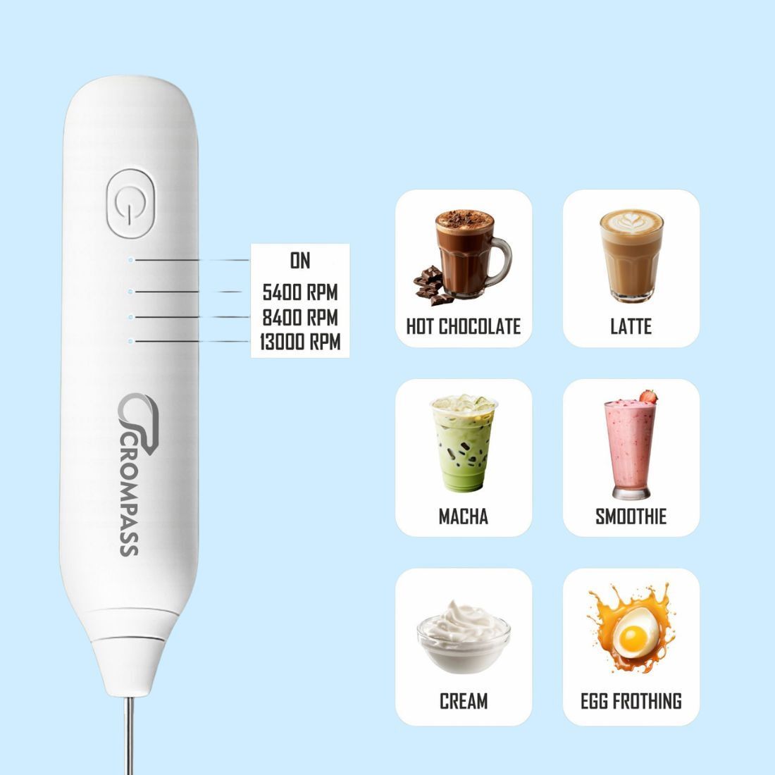 50 W White and Black Electric Whisk, Hand Blender, Stand Mixer-image-38