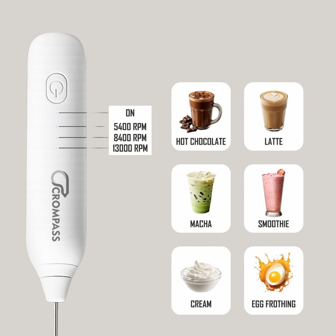 50 W White and Black Electric Whisk, Hand Blender, Stand Mixer-image-27