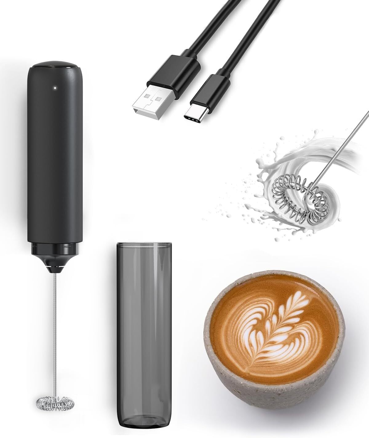 pentom 50 W Electric Coffee Blender Whisk and Frother Mixer for Cream, Coffee, Latte, Matcha Electric Whisk, Hand Blender-picture-14