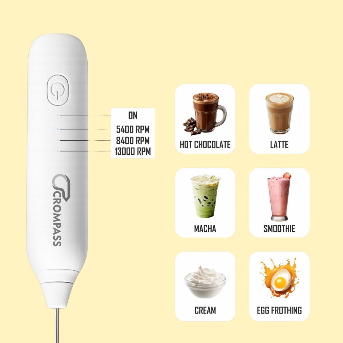 50 W White and Black Electric Whisk, Hand Blender, Stand Mixer-image-48