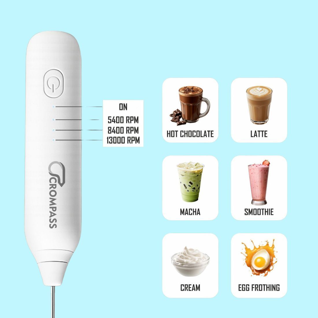 50 W White and Black Electric Whisk, Hand Blender, Stand Mixer-image-32