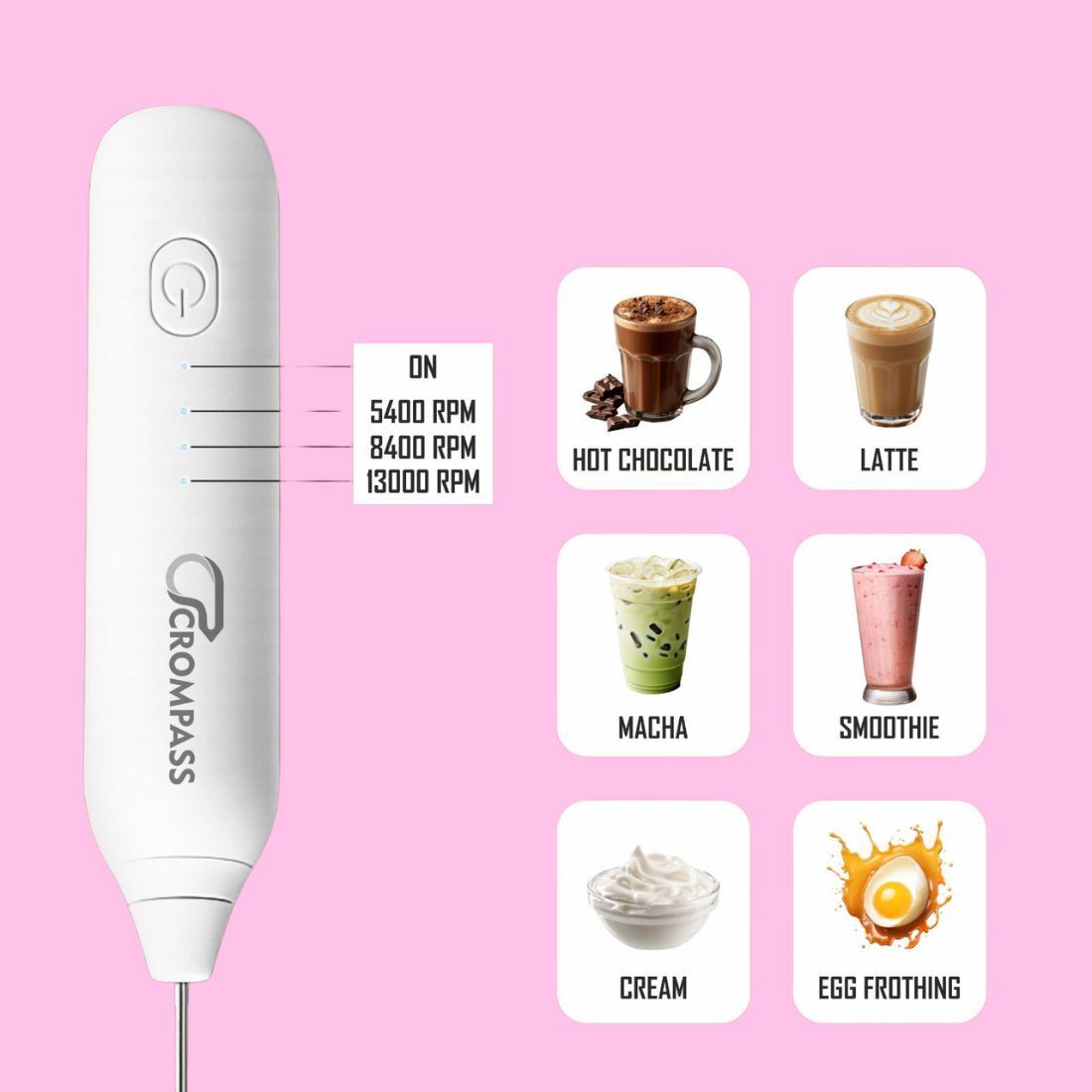 50 W White and Black Electric Whisk, Hand Blender, Stand Mixer-image-36