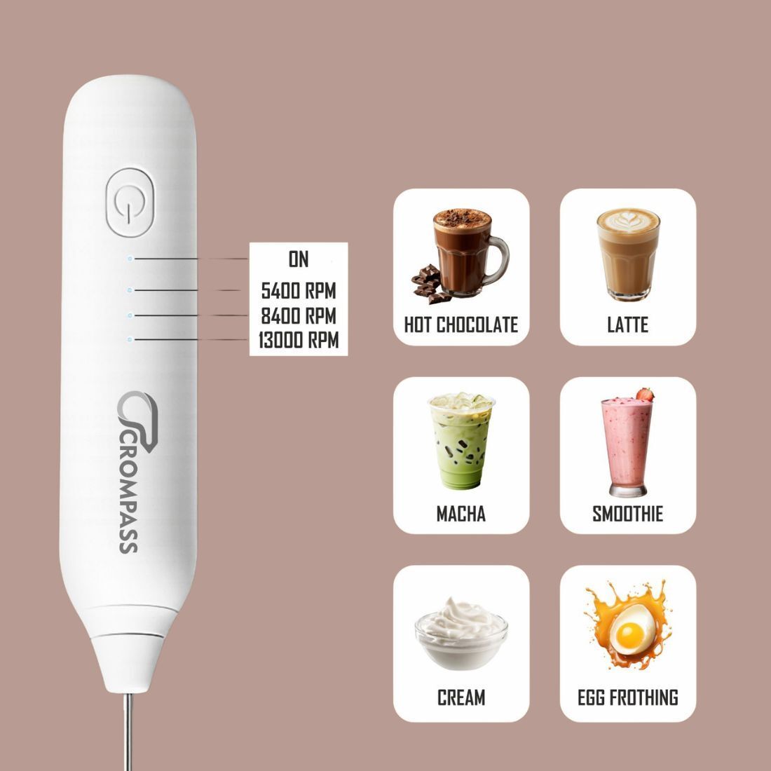50 W White and Black Electric Whisk, Hand Blender, Stand Mixer-image-31