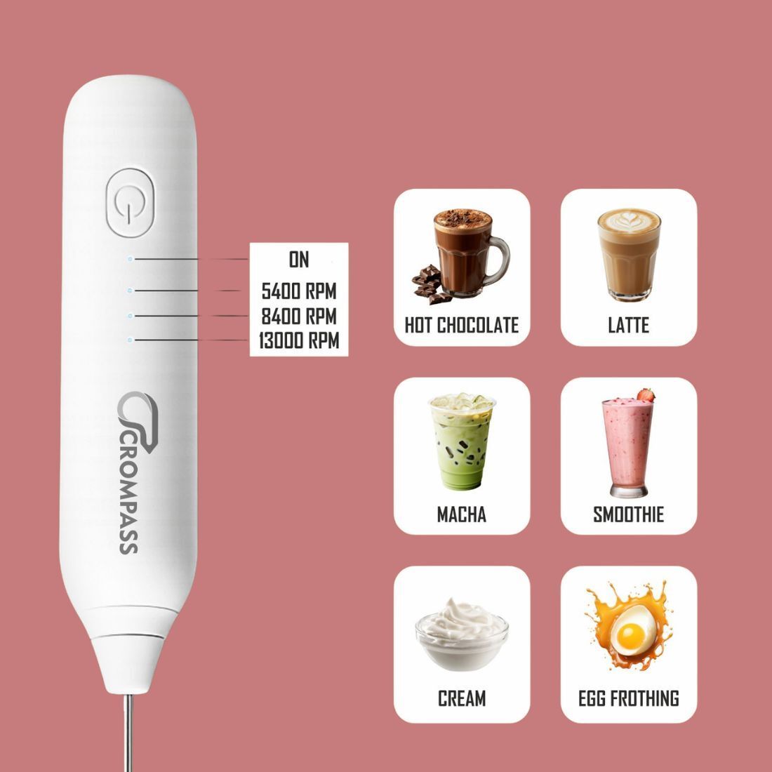 50 W White and Black Electric Whisk, Hand Blender, Stand Mixer-image-28