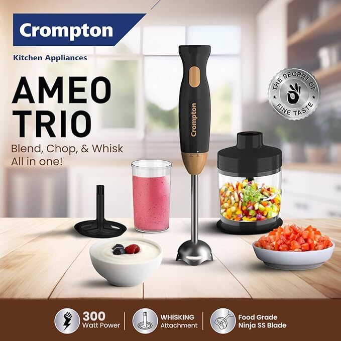 crompton 300 W BLACK & GOLD Hand Blender-picture-32