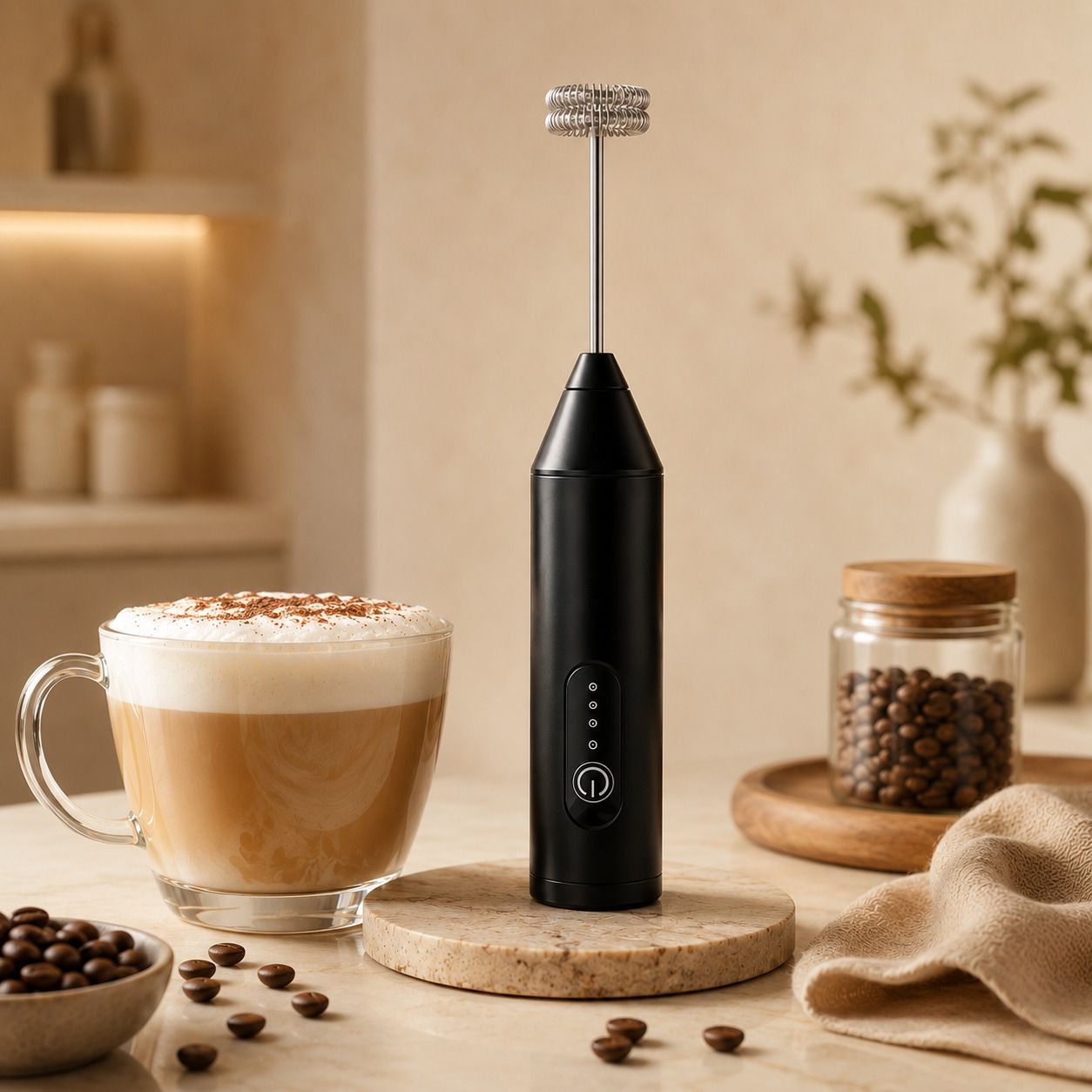 homigent AEROWHISK Electric Coffee Frother | Rechargeable | Handheld Frother Personal Coffee Maker-picture-34