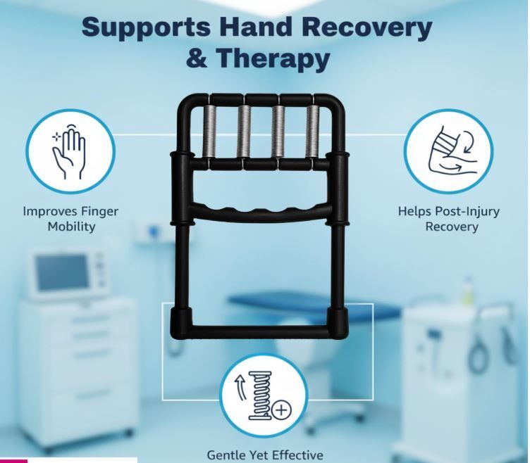 deeknisc Finger and Hand Grip Exerciser | Physiotherapy Hand Strengthener Fitness Gripper for Wrist, Forearm & Finger Training | Durable Plastic Body |-picture-27