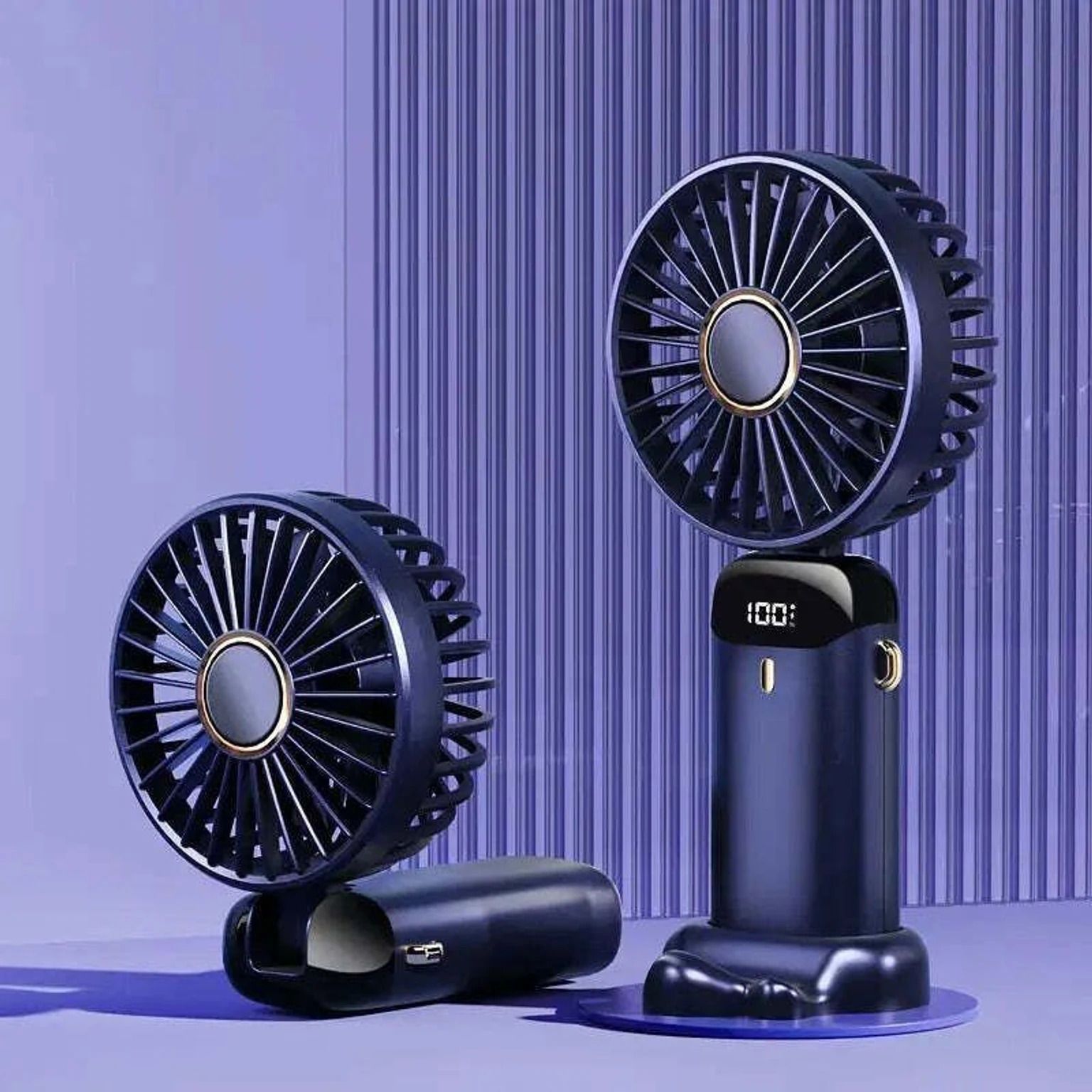 Greenosys Portable Mini fan with LED display, hand fan Rechargeable Fan (Multicolour) Portable Mini fan with LED display, hand fan Rechargeable Fan (Multicolour) USB Fan-image-41