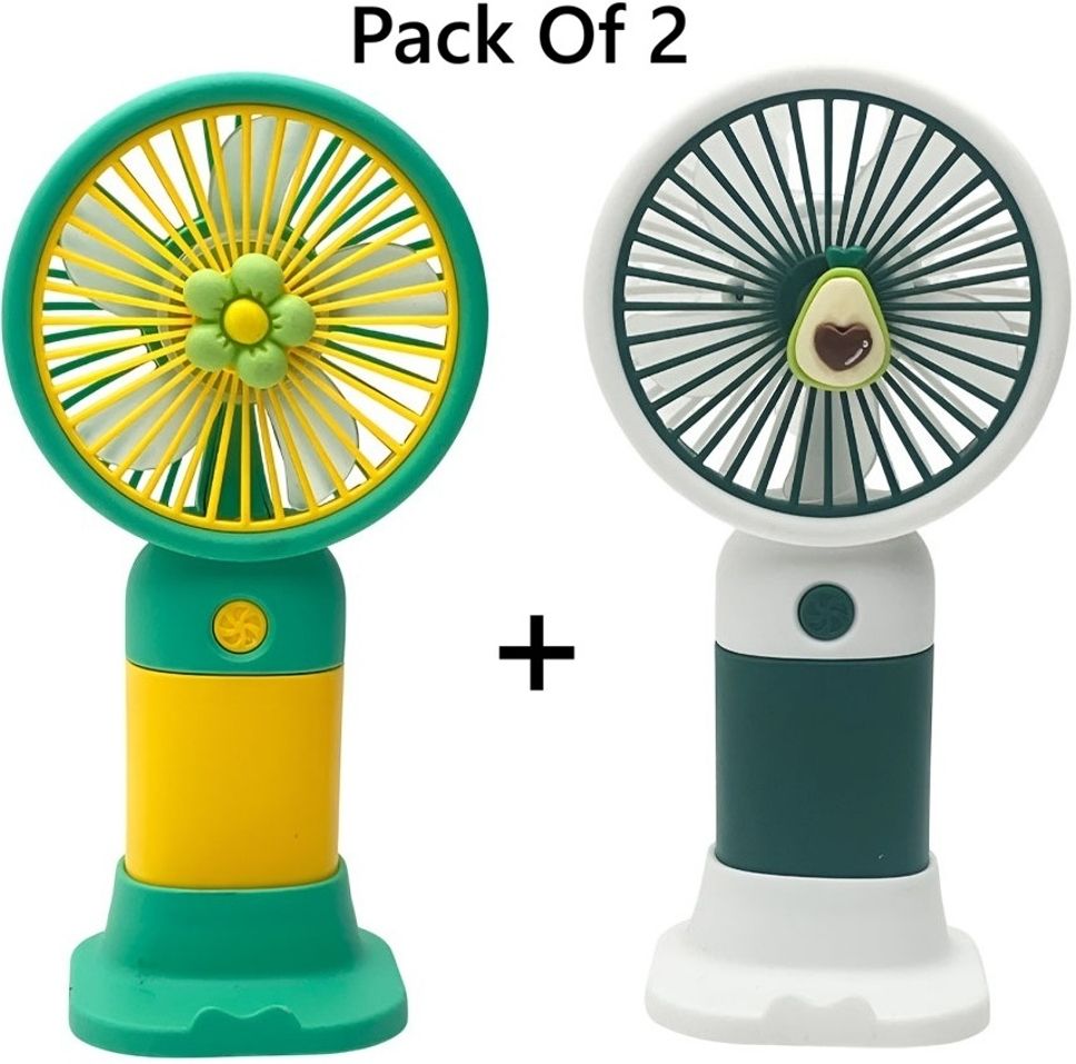 AVSMart 3 Speed Fan Pack of 2 mini hand fan 202 Rechargeable Fan, USB Air Cooler, USB Fan-image-49