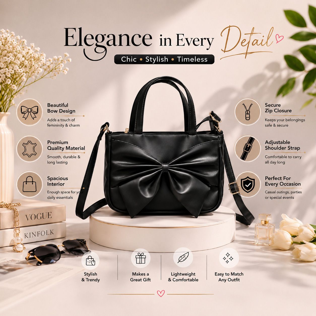 Women Black Messenger Bag-image-37