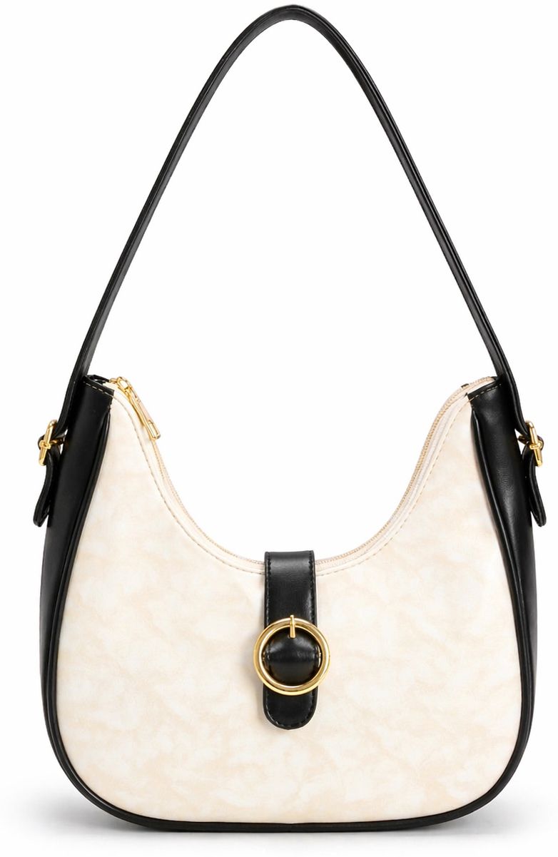 fabbhue Women Beige, Black Shoulder Bag-picture-6