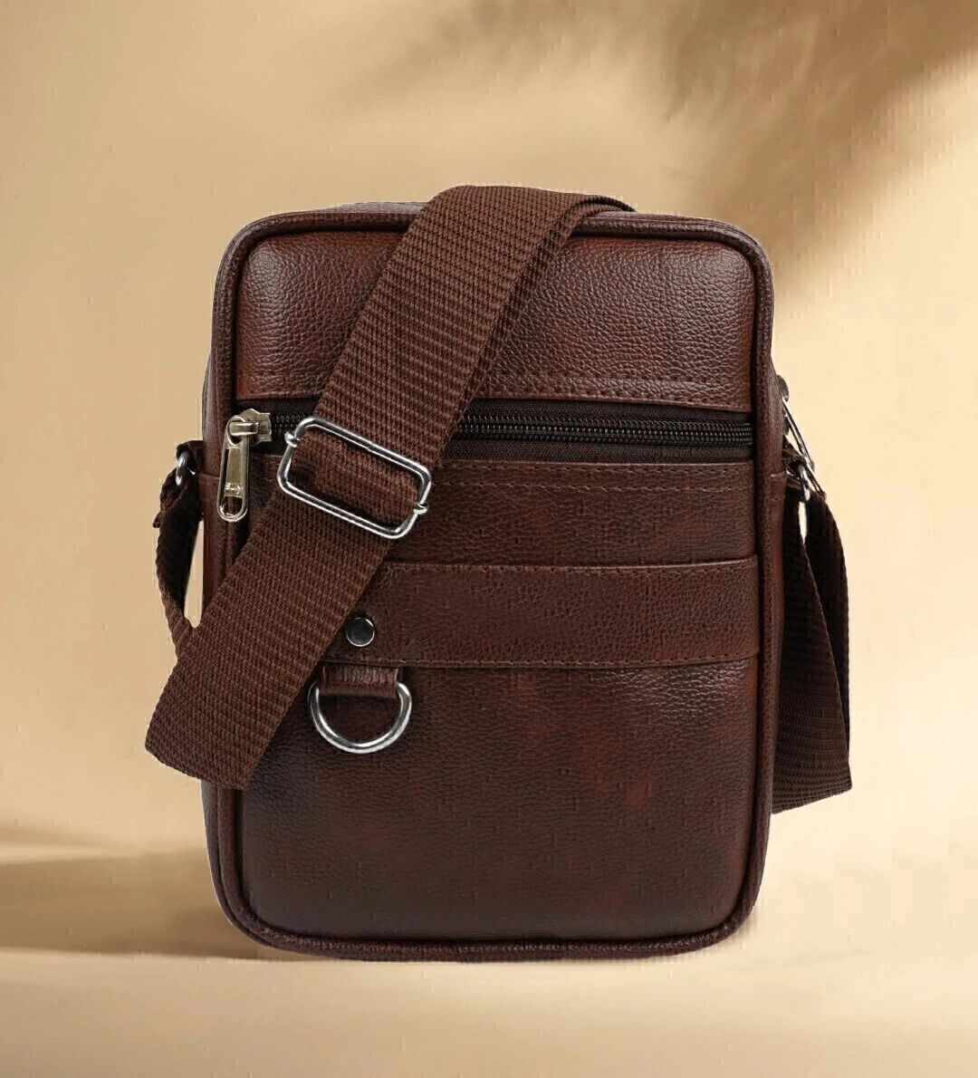 Men & Women Brown Messenger Bag - Mini