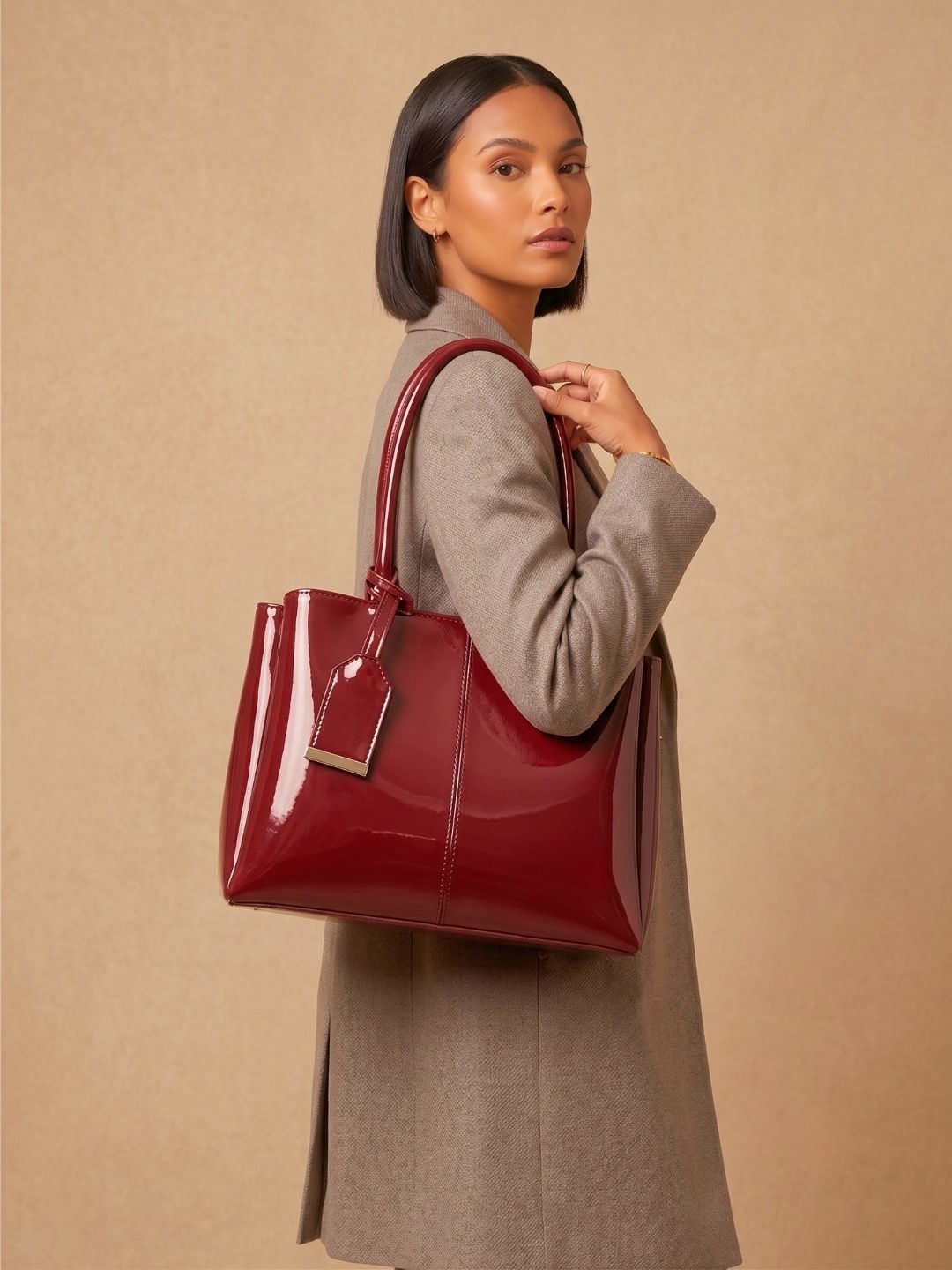 tcrazy Women Maroon Hand-held Bag-picture-11