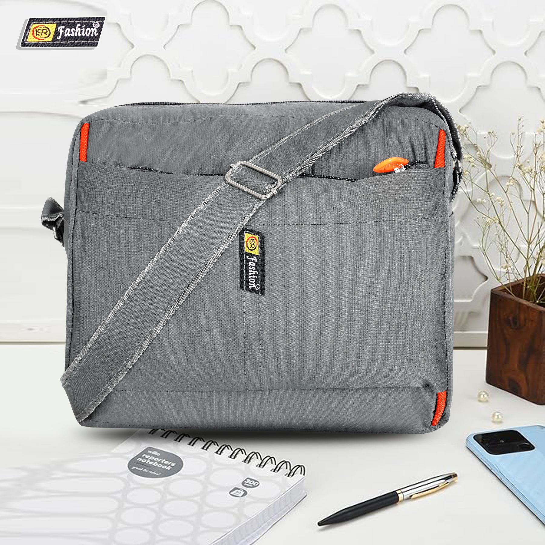 isr faisan Men & Women Grey Messenger Bag-picture-11