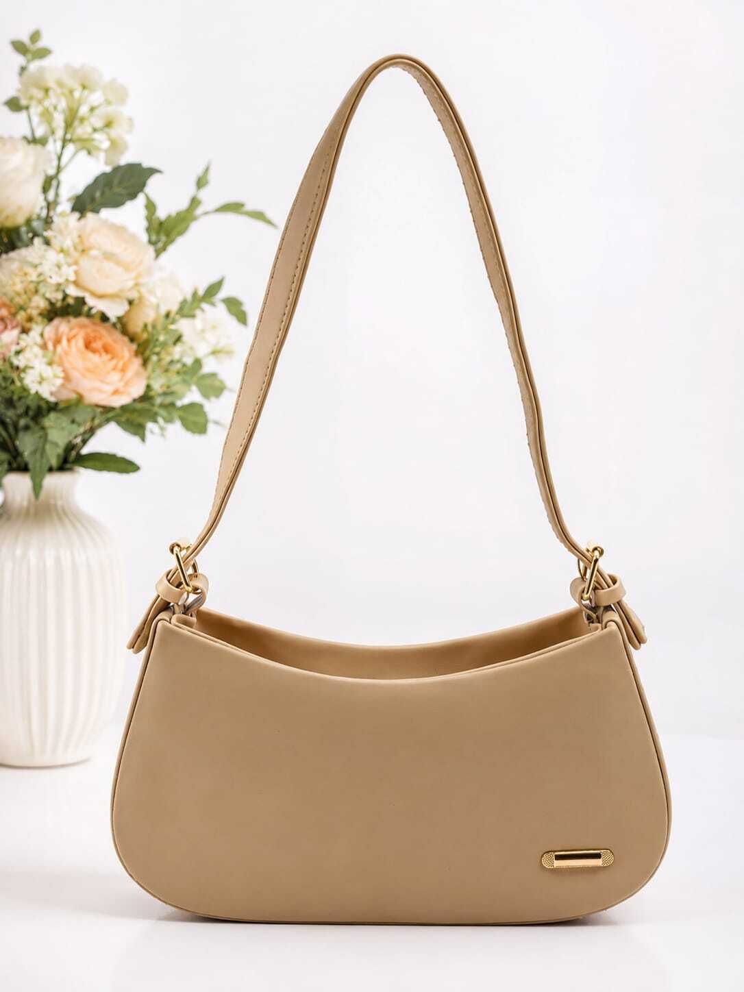 Women Beige Shoulder Bag-image-38
