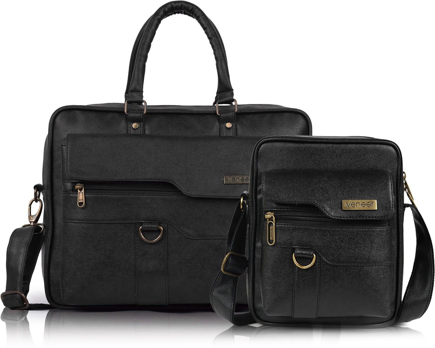 veneer Men Black Messenger Bag-picture-18