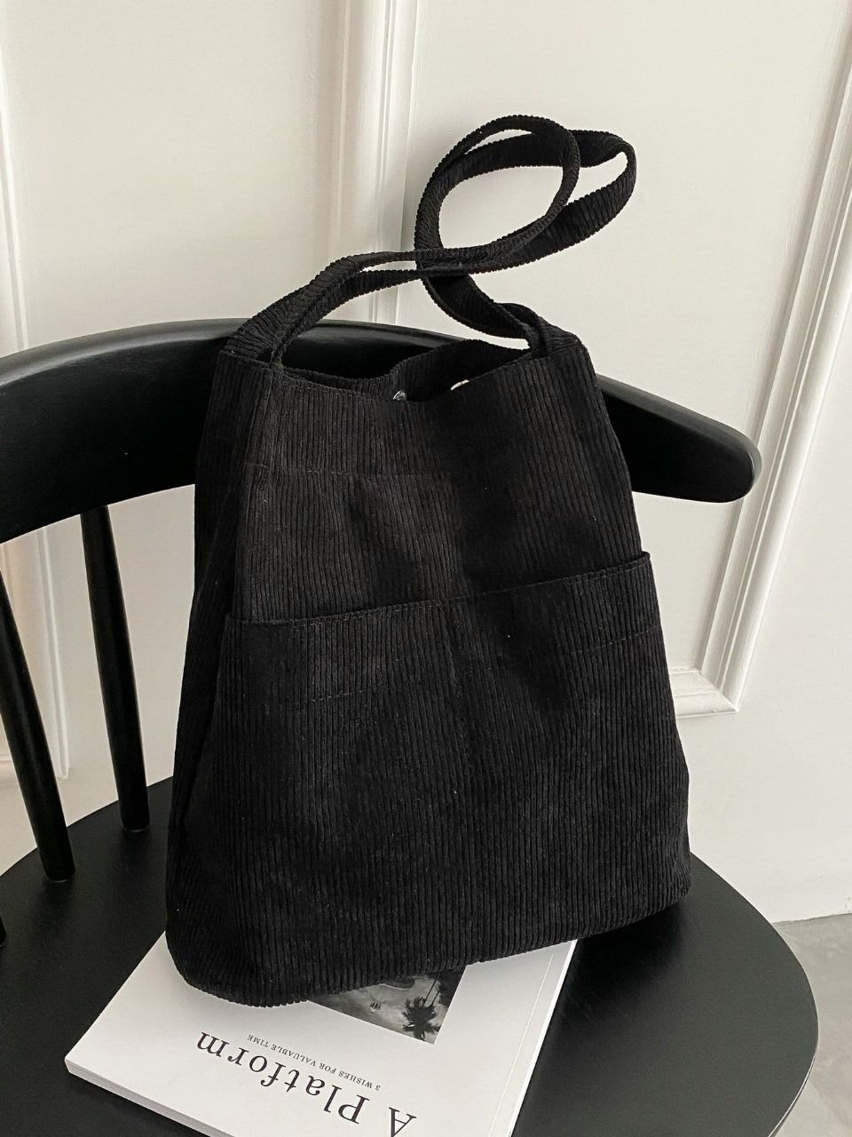 aesthetic Women Black Tote-picture-27