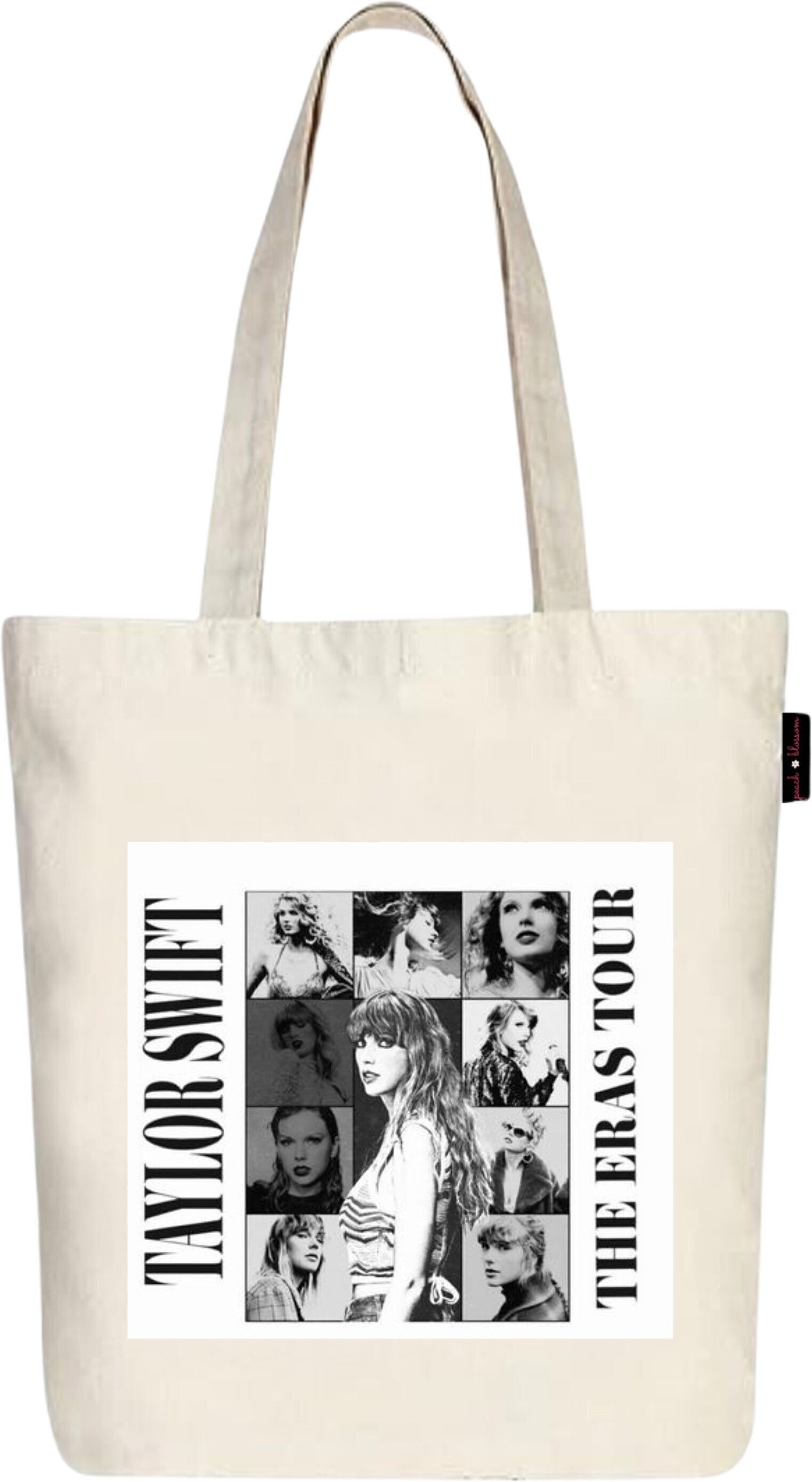 peach blossom Women White Tote-picture-13