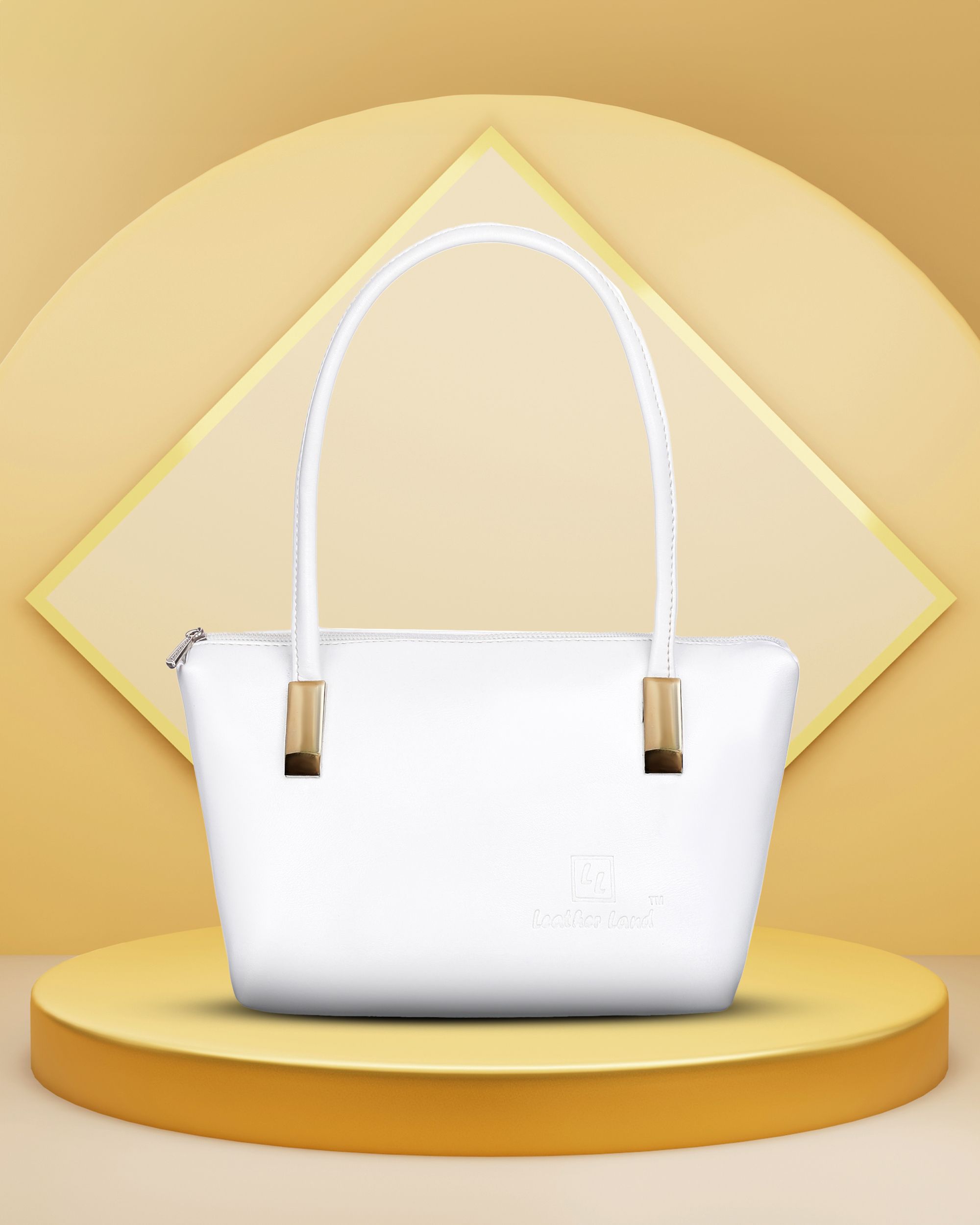 leather land Women White, Gold Messenger Bag-picture-23