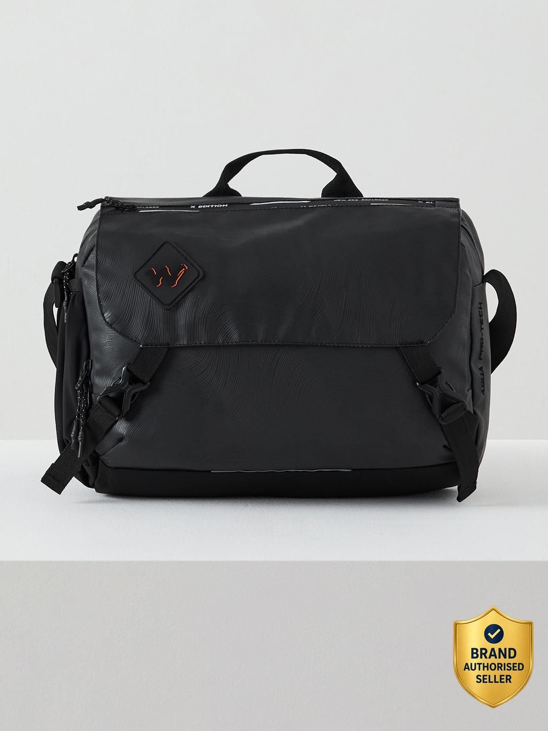 Men & Women Black Messenger Bag-image-1