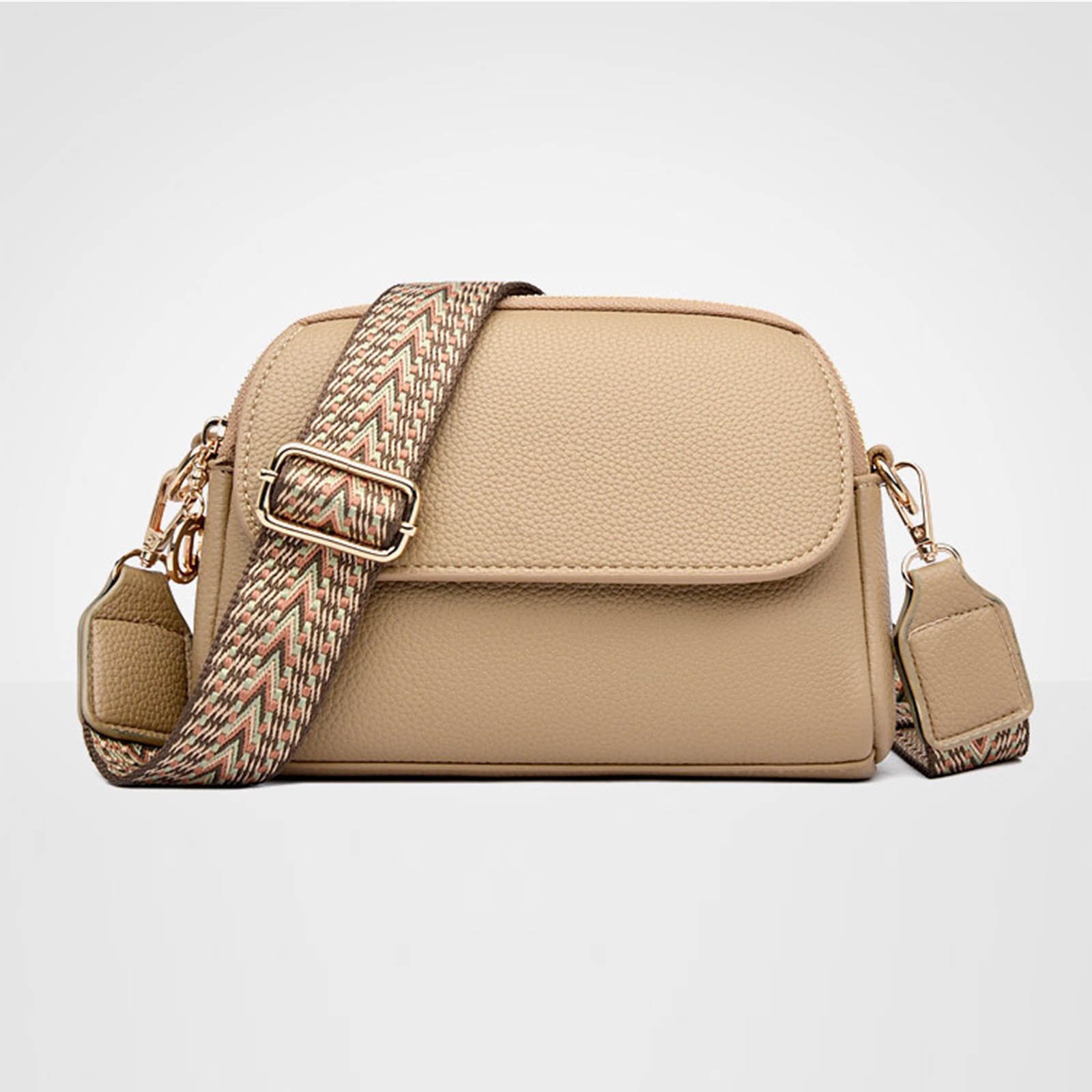 Women Beige Sling Bag-image-12