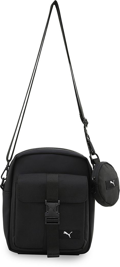 Men & Women Black Messenger Bag