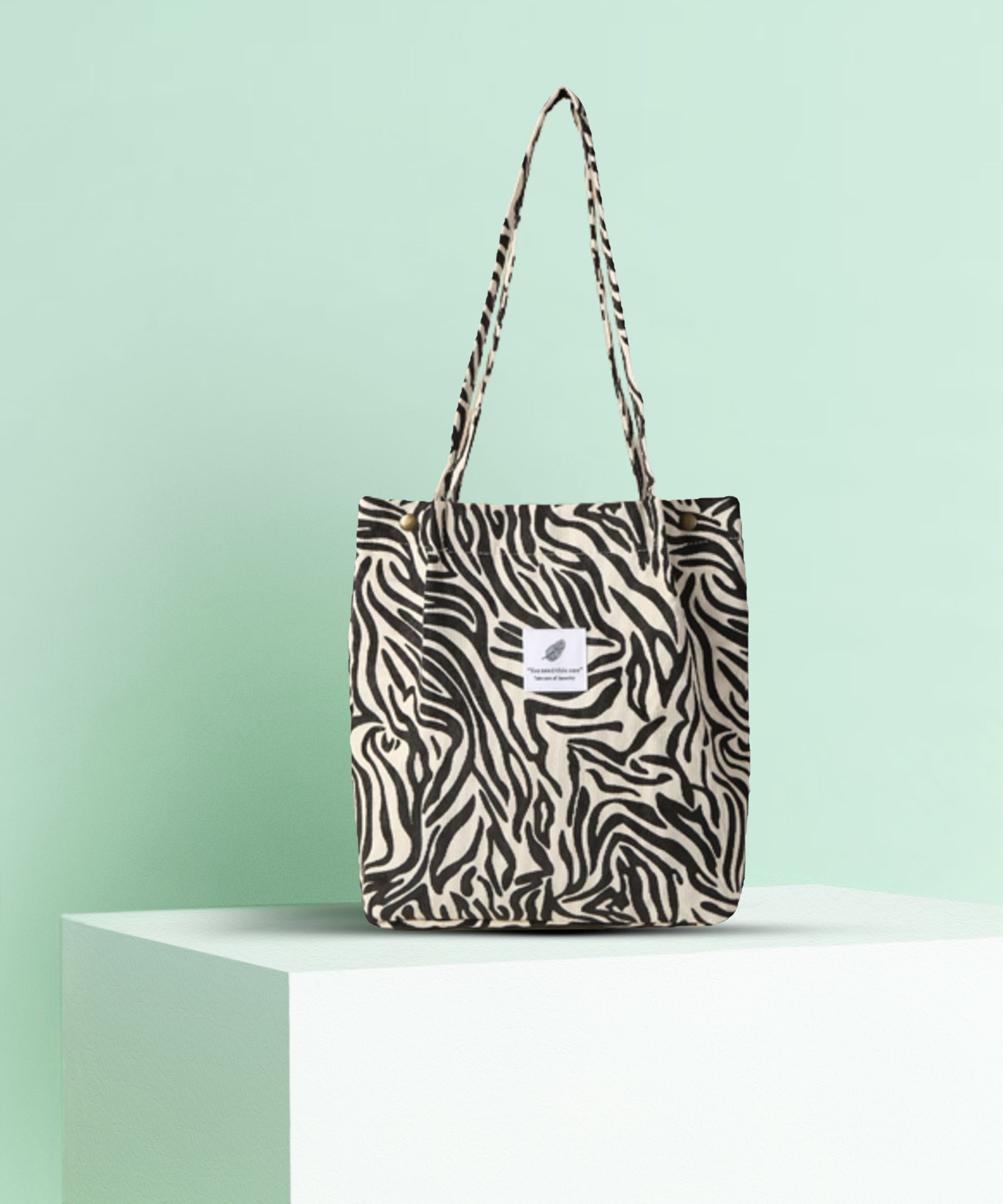 momisy Women Beige, Black Tote-picture-49