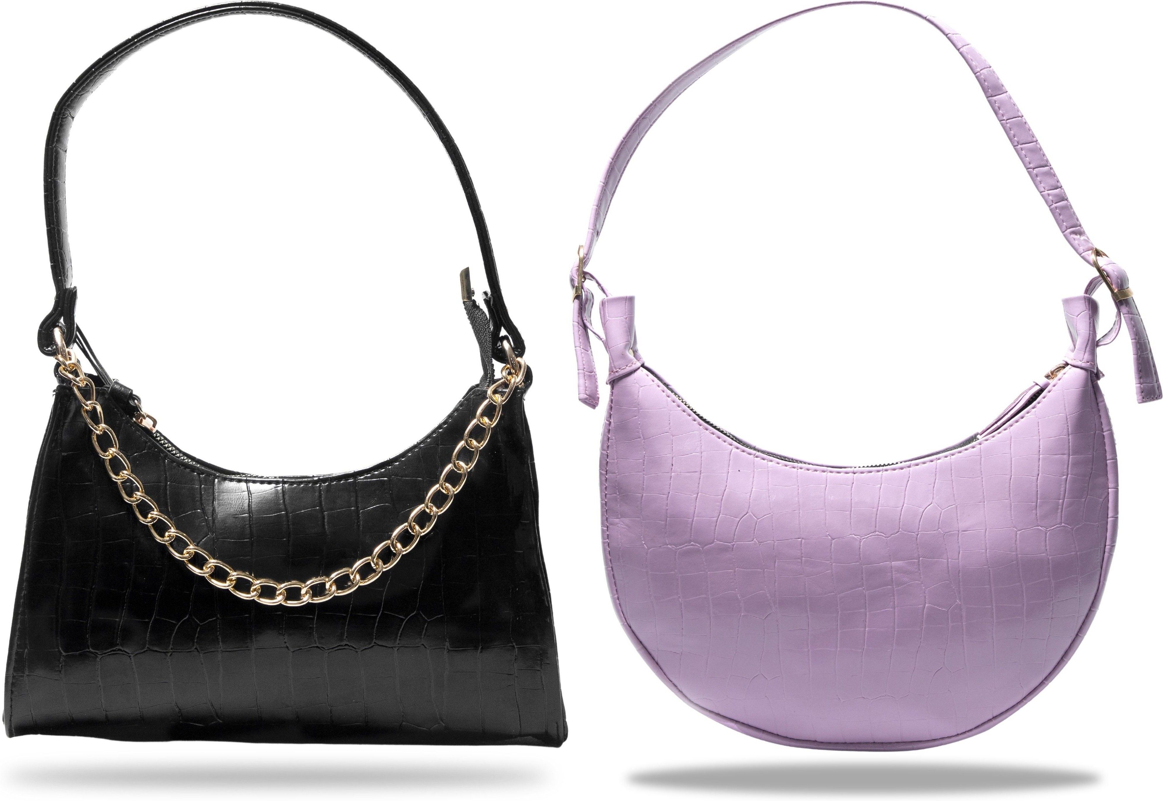Women Black, Purple Shoulder Bag-image-37