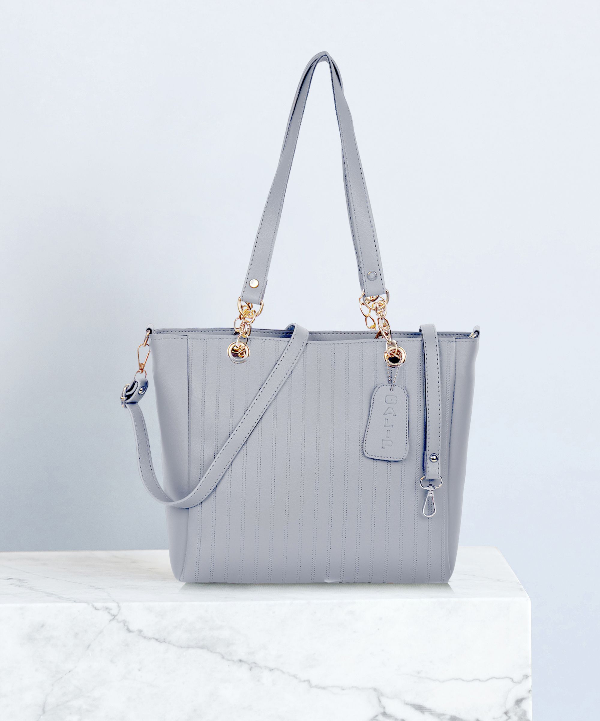 Women Grey Hand-held Bag - Mini-image-44