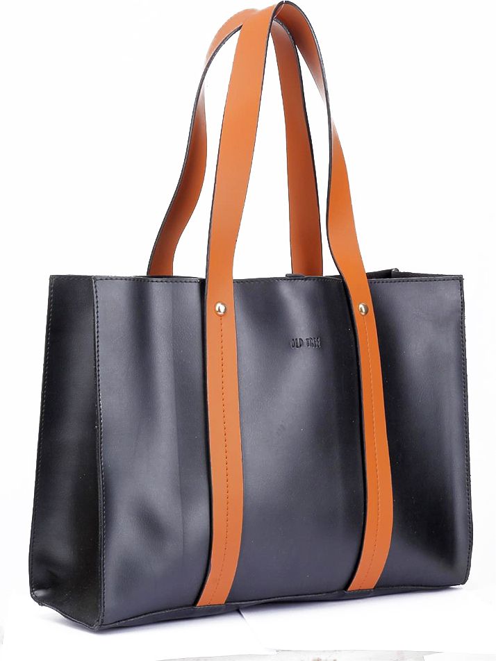 Women Black, Tan Tote-image-44