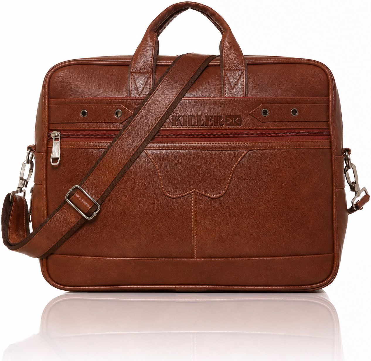 Men Tan Messenger Bag-image-25