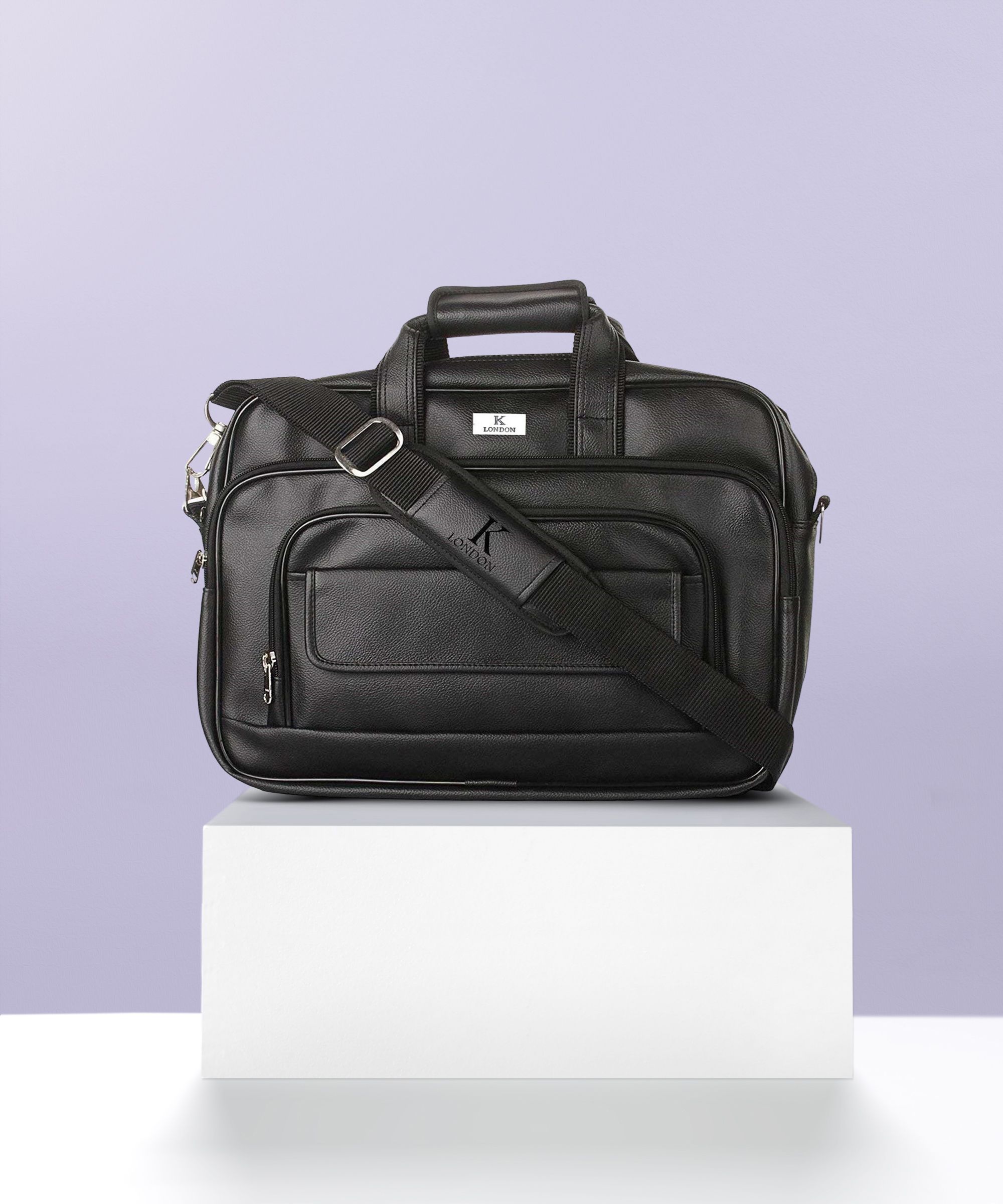 k london Men & Women Black Messenger Bag - Extra Spacious-picture-25