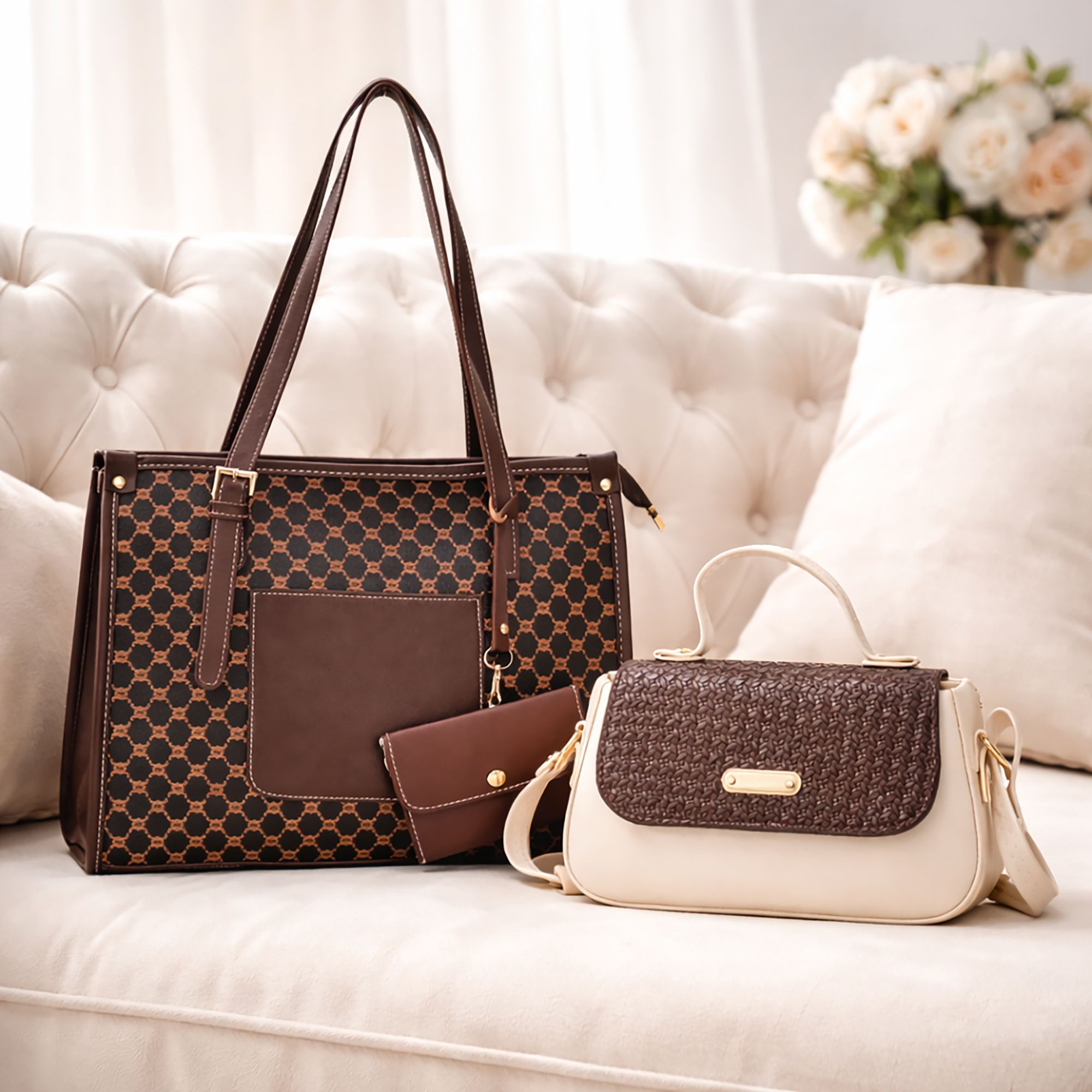 azwa purse Women Gold Tote-picture-25