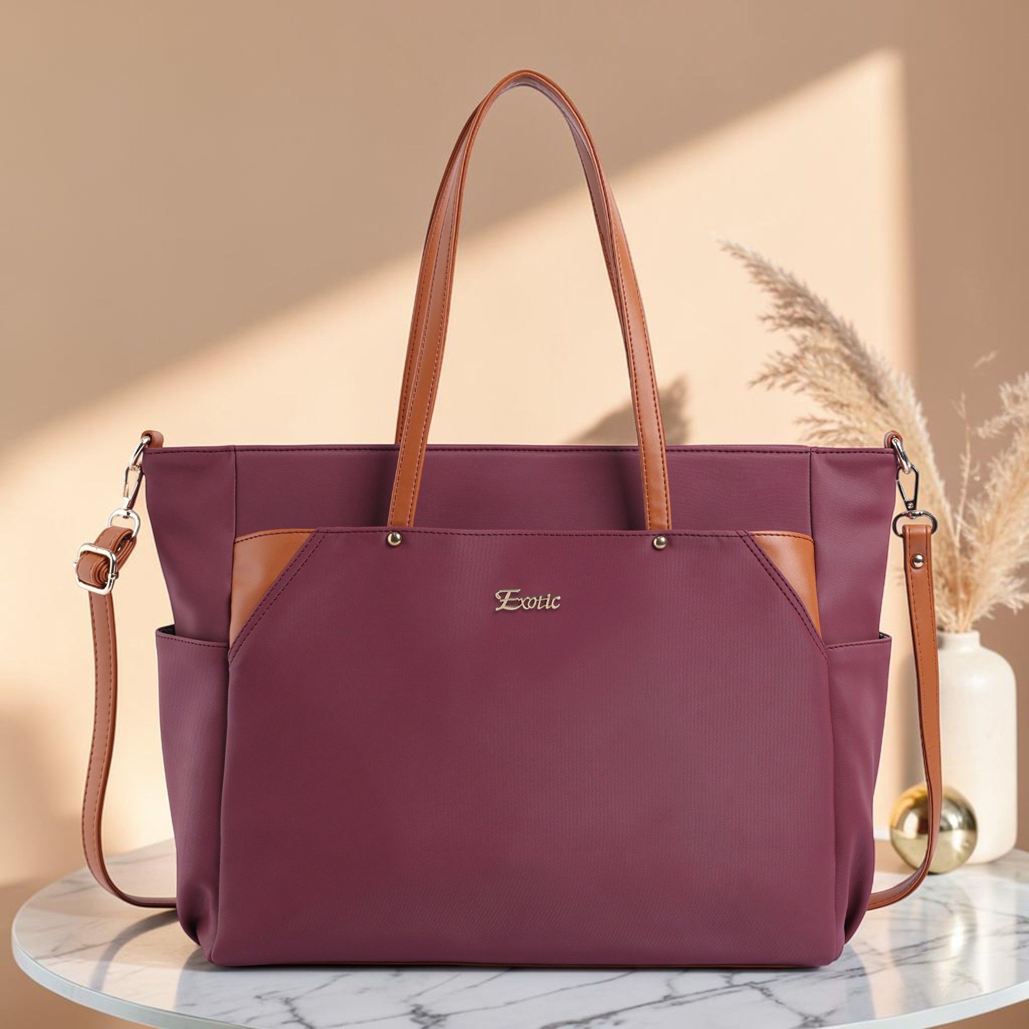 Women Maroon Tote-image-37